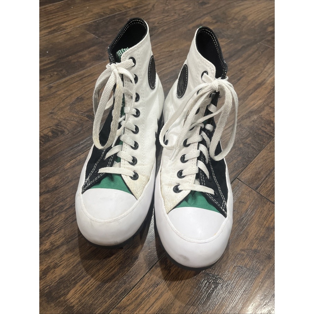 Converse Chuck Taylor All Star Lugged High Top Women's Sz 9.5 Black White Green - Picture 5 of 11